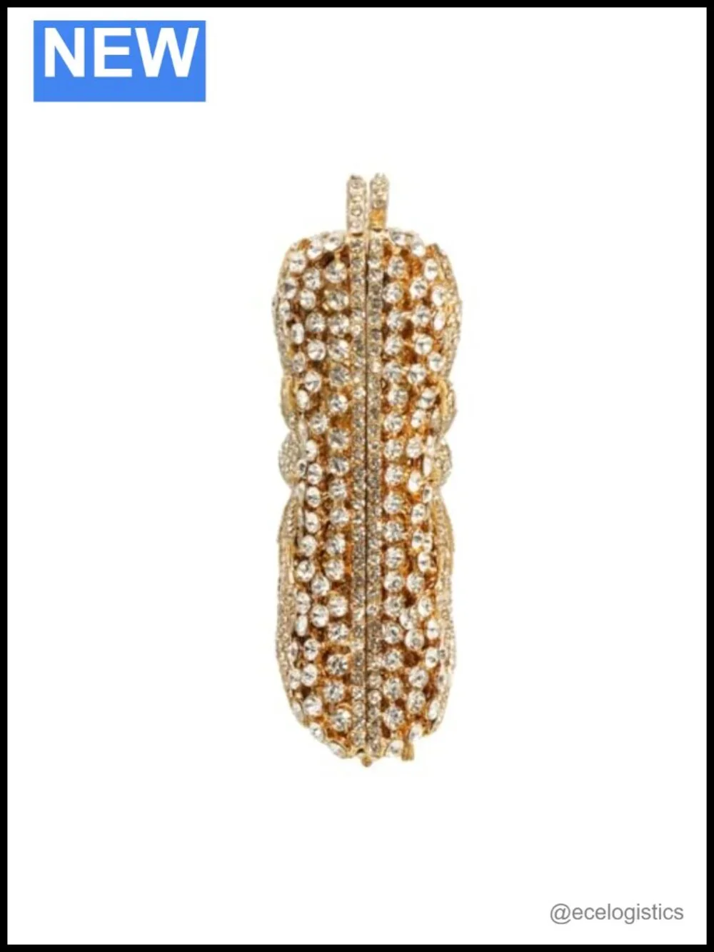 Chic Sunflower Rhinestone Evening Clutch Purse with Chain